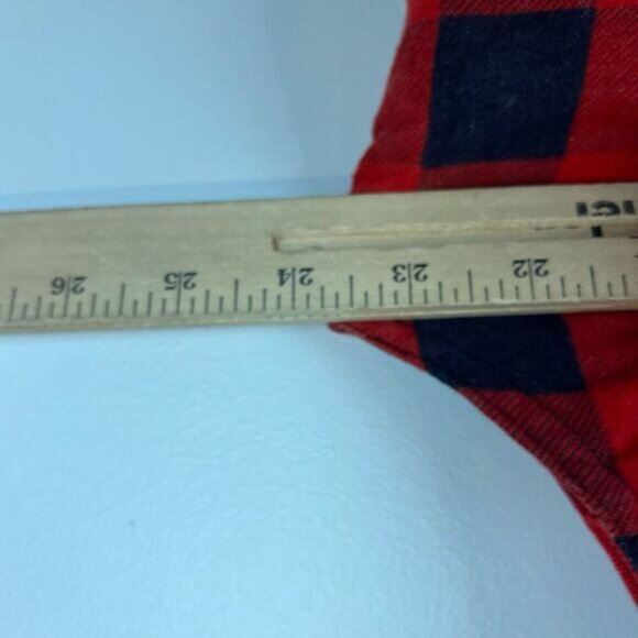 Vintage Hunters Club Men’s Large Buffalo Plaid Red Blue Full Zip Vest Jacket - Picture 10 of 13